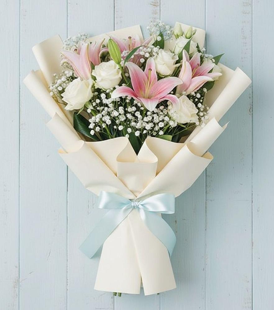 Букет цветов из: Лилии в Дагестанских огнях