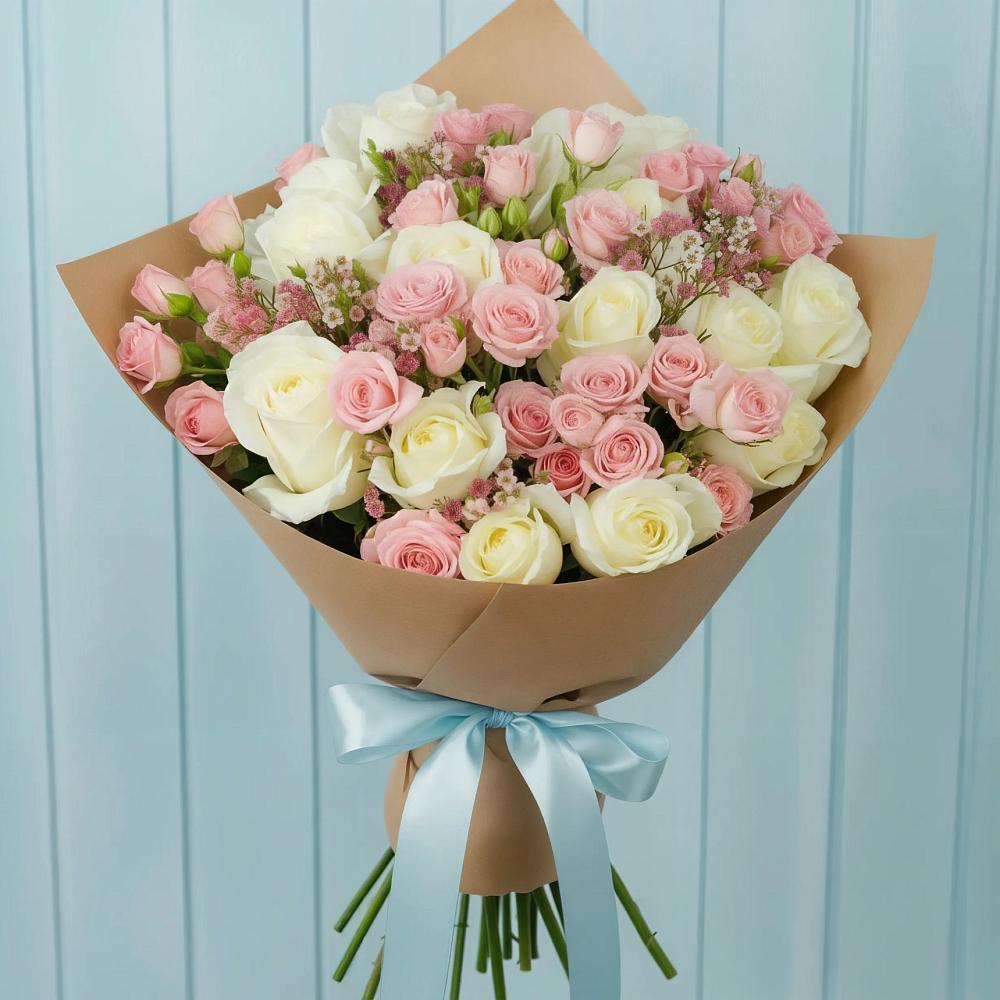 Букет цветов из: Розы в Дагестанских огнях