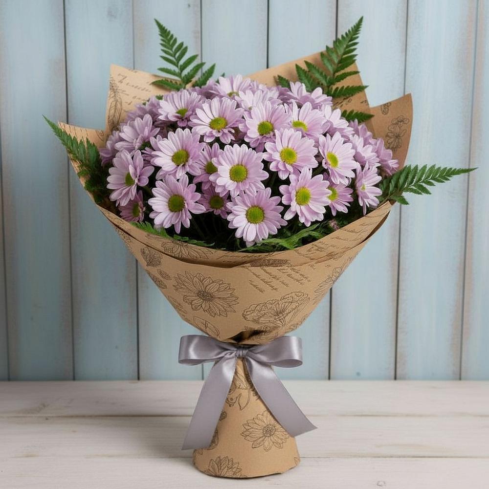 Букет цветов из: Хризантемы в Дагестанских огнях