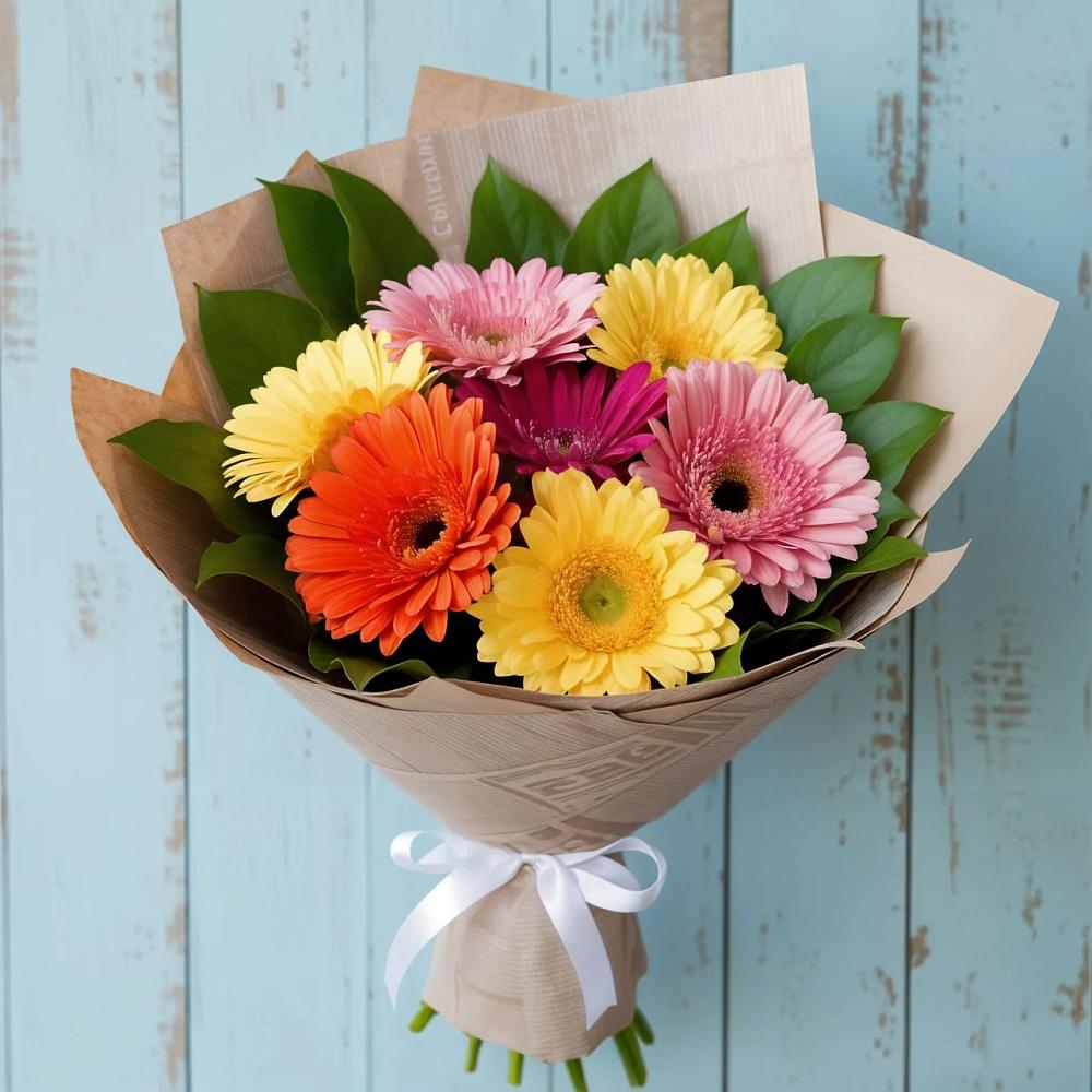 Букет цветов из: Герберы в Дагестанских огнях