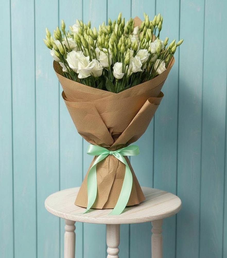 Букет цветов из: Лизиантусы в Дагестанских огнях