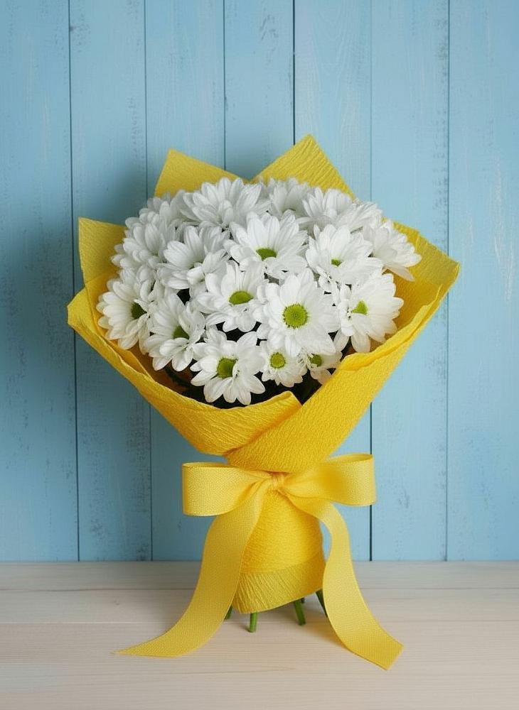 Букет цветов из: Хризантемы в Дагестанских огнях