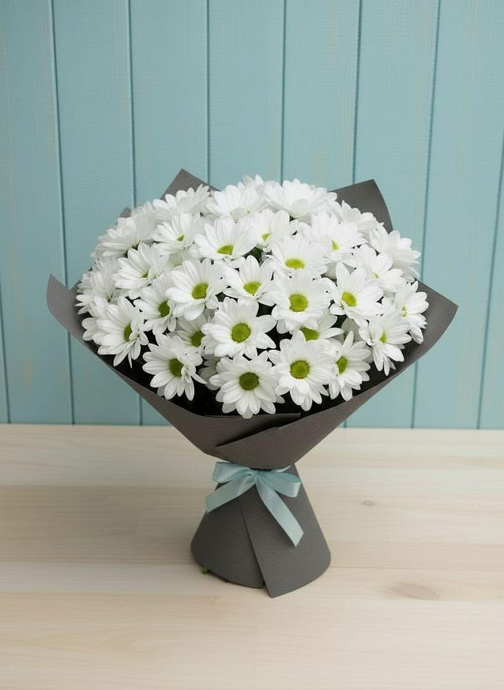 Букет цветов из: Хризантемы в Дагестанских огнях