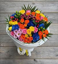 Букет цветов из:  Розы и Хризантемы в Дагестанских огнях