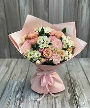 Букет цветов из:  Гвоздики, Розы и Хризантемы в Дагестанских огнях