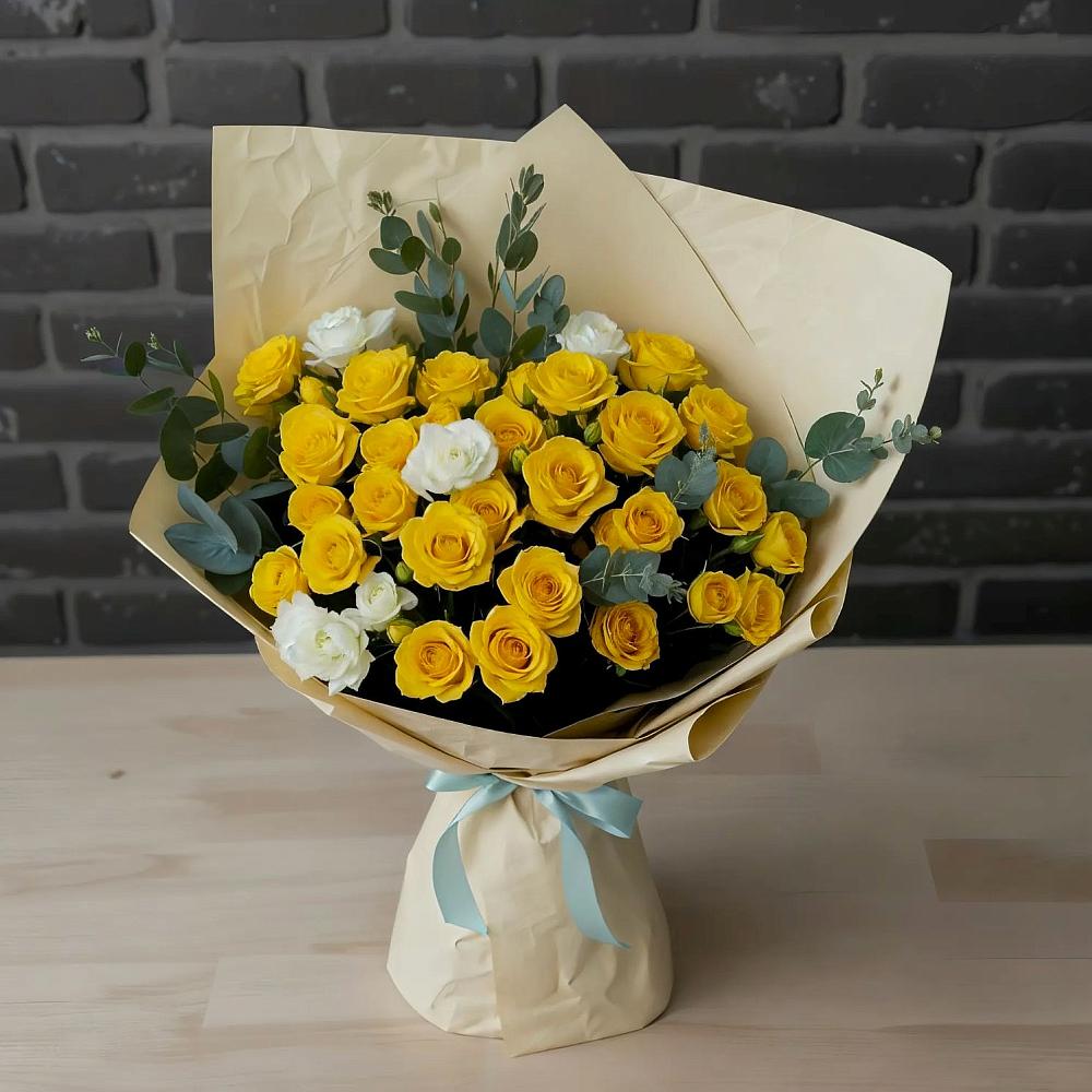 Букет цветов из: Розы в Дагестанских огнях