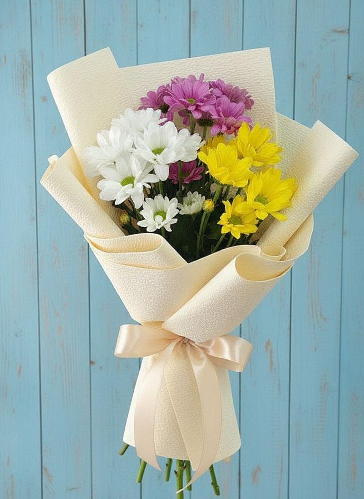 Букет цветов из: Хризантемы в Дагестанских огнях