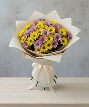 Букет цветов из:  Хризантемы в Дагестанских огнях