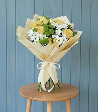 Букет цветов из:  Хризантемы и Розы #REPLACE_PRED# Дагестанских огнях