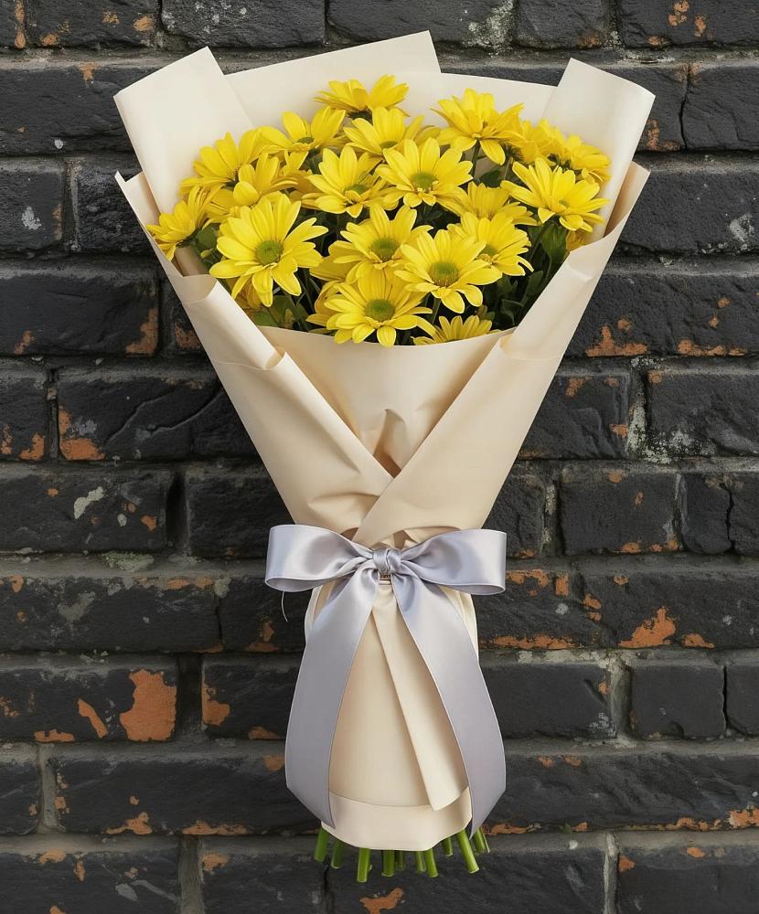 Букет цветов из: Хризантемы в Дагестанских огнях